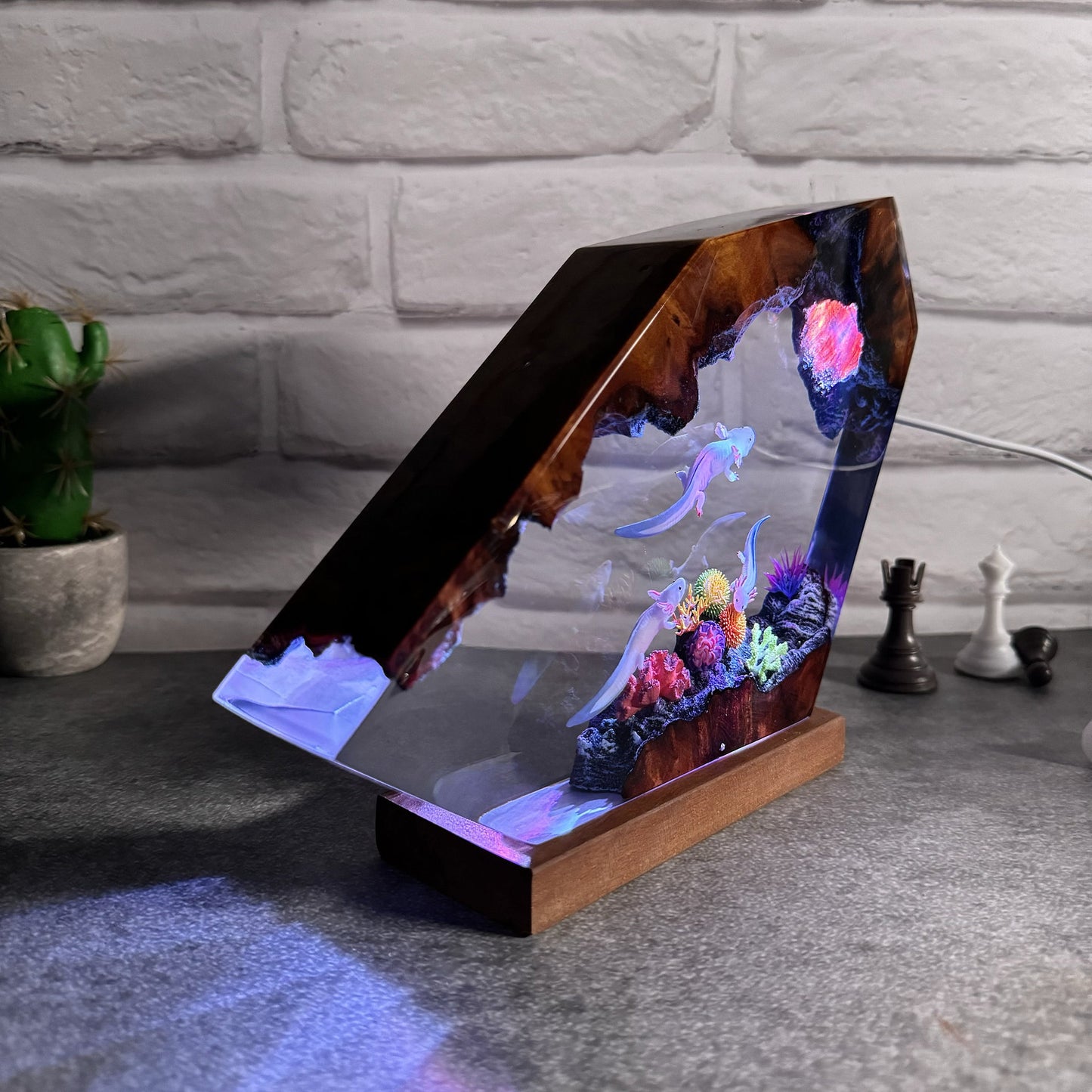 Mexican Salamander Resin Art Lamp