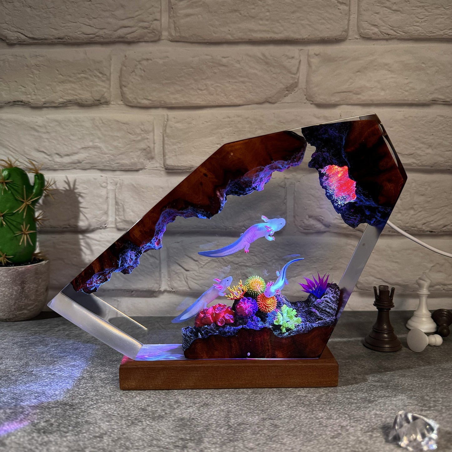 Mexican Salamander Resin Art Lamp