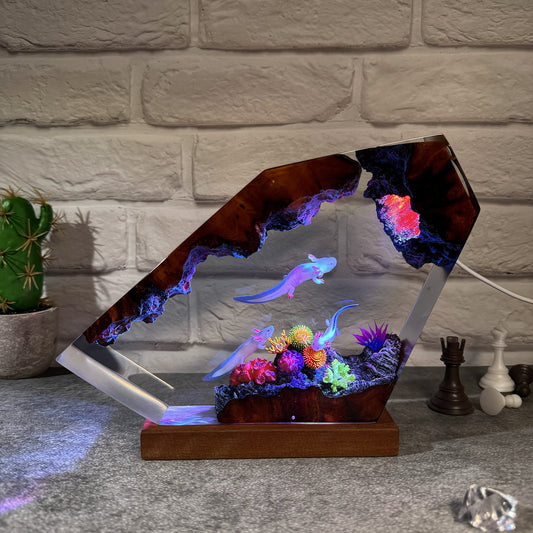 Mexican Salamander Resin Art Lamp