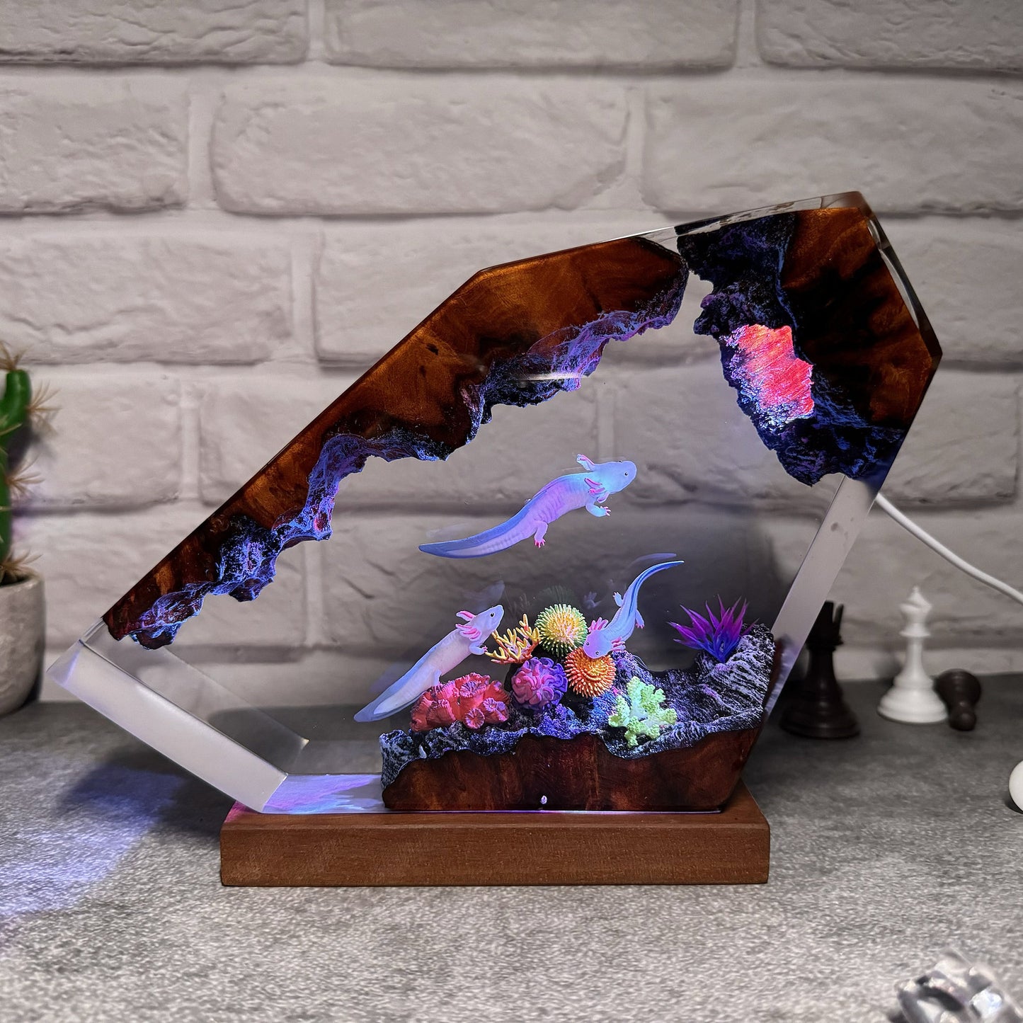 Mexican Salamander Resin Art Lamp