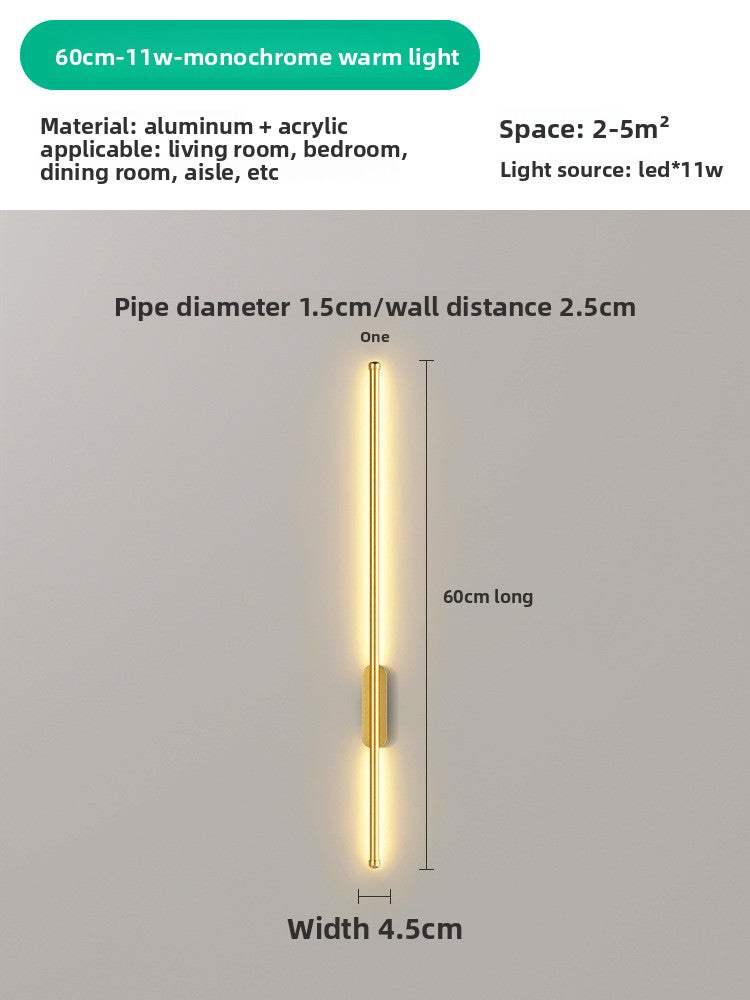 Rechargeable Touch Control LED Strip Wall Lamp