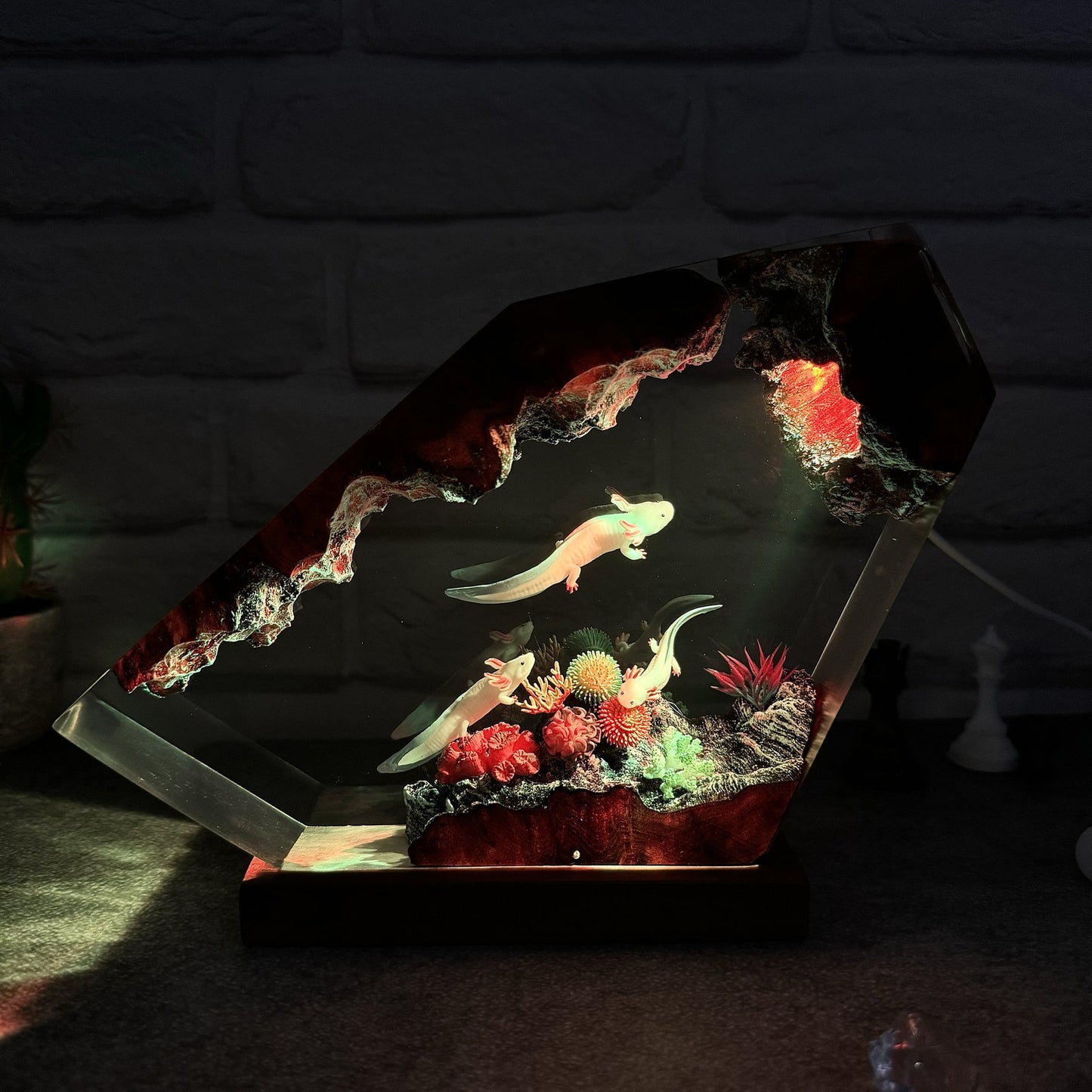 Mexican Salamander Resin Art Lamp
