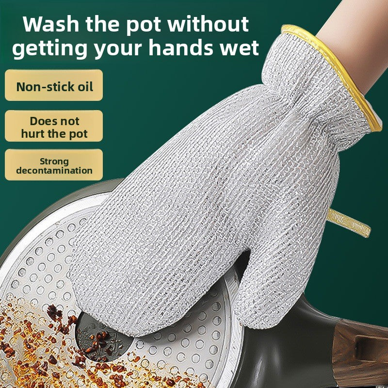 Silver wire gloves for dishwashing