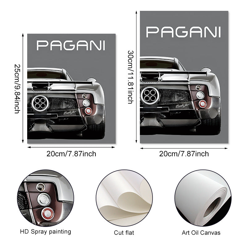 Car and sports car art print poster